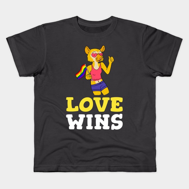 Love Wins Kids T-Shirt by Evlar